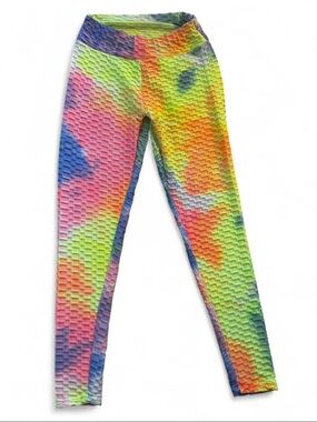 Vibrant Multicolor Textured Leggings